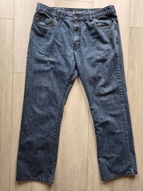 Calvin Klein Men's Dark Blue Straight Jeans